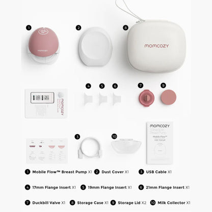 MOMCOZY M9 Mobile Flow Single Breast Pump - App Enabled