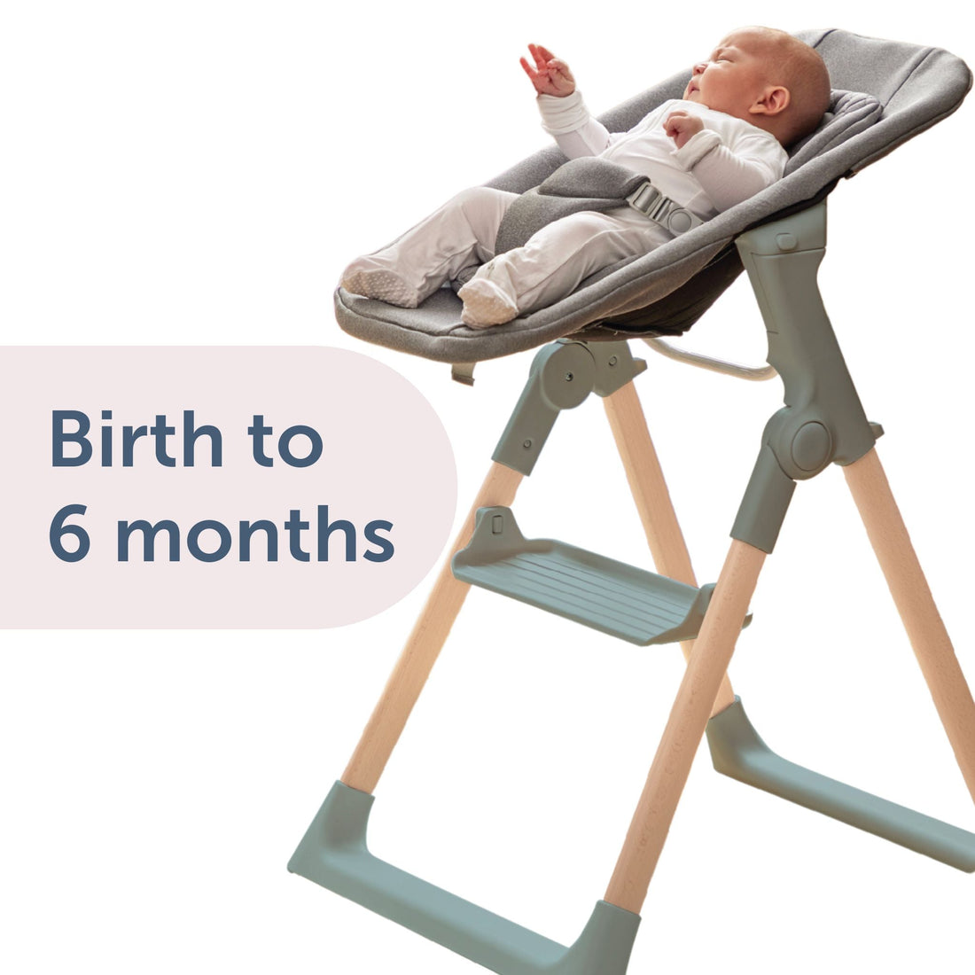 Baby Elegance Mash High Chair & Newborn Seat - Sage