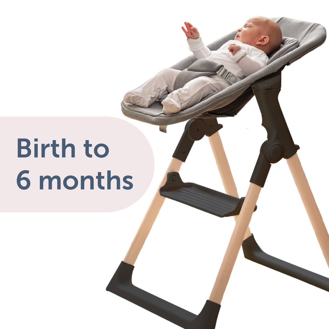 Baby Elegance Mash High Chair &amp; Newborn Seat - Black