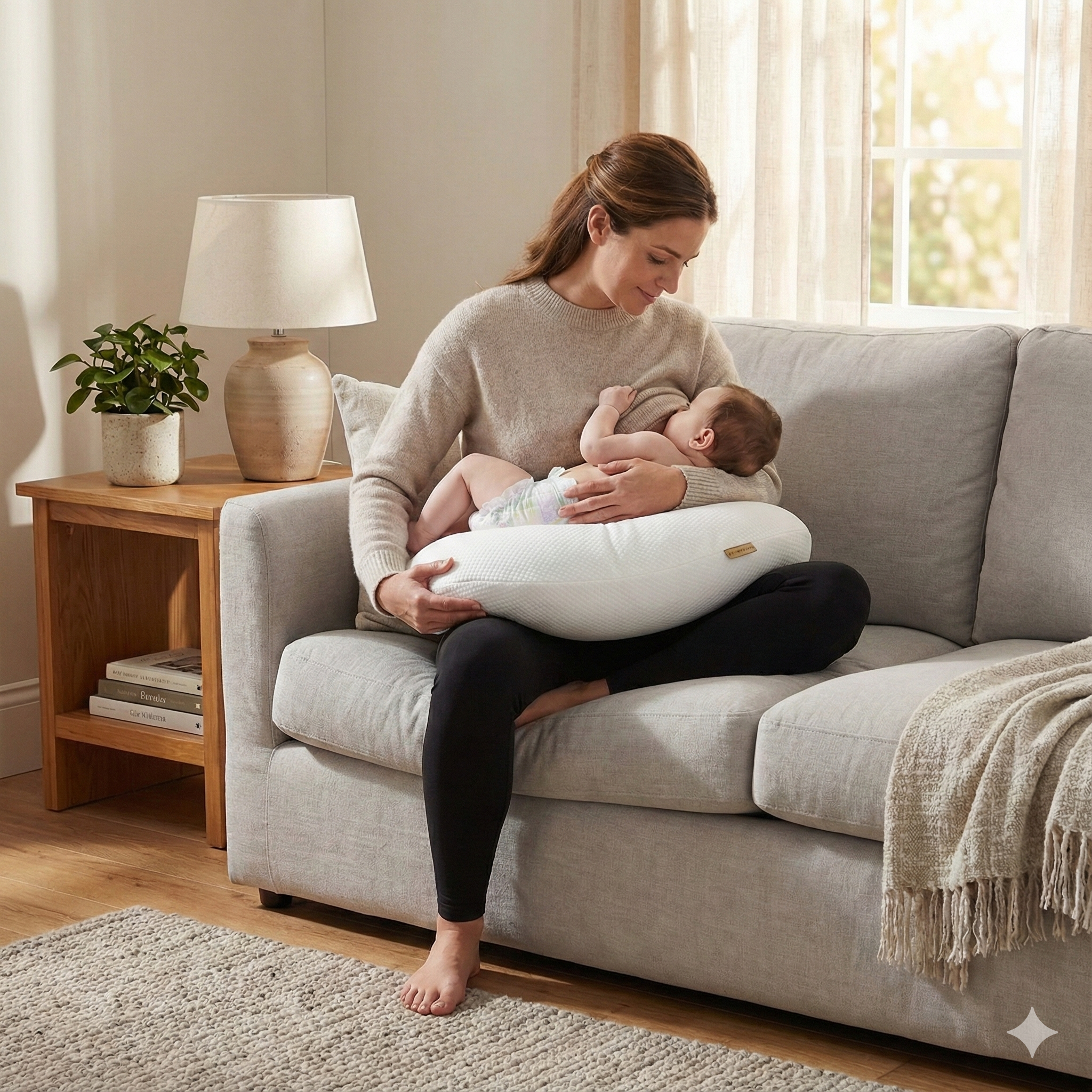 Baby Elegance Nursing Pillow - White
