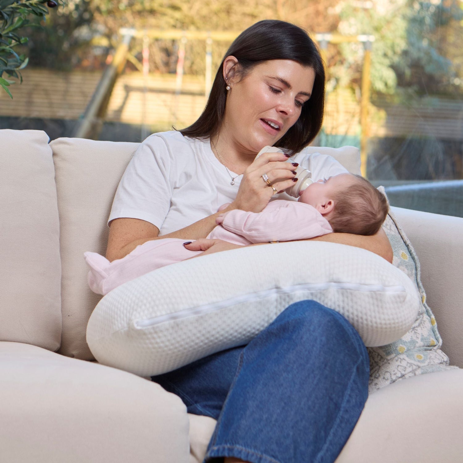 Baby Elegance Nursing Pillow - White