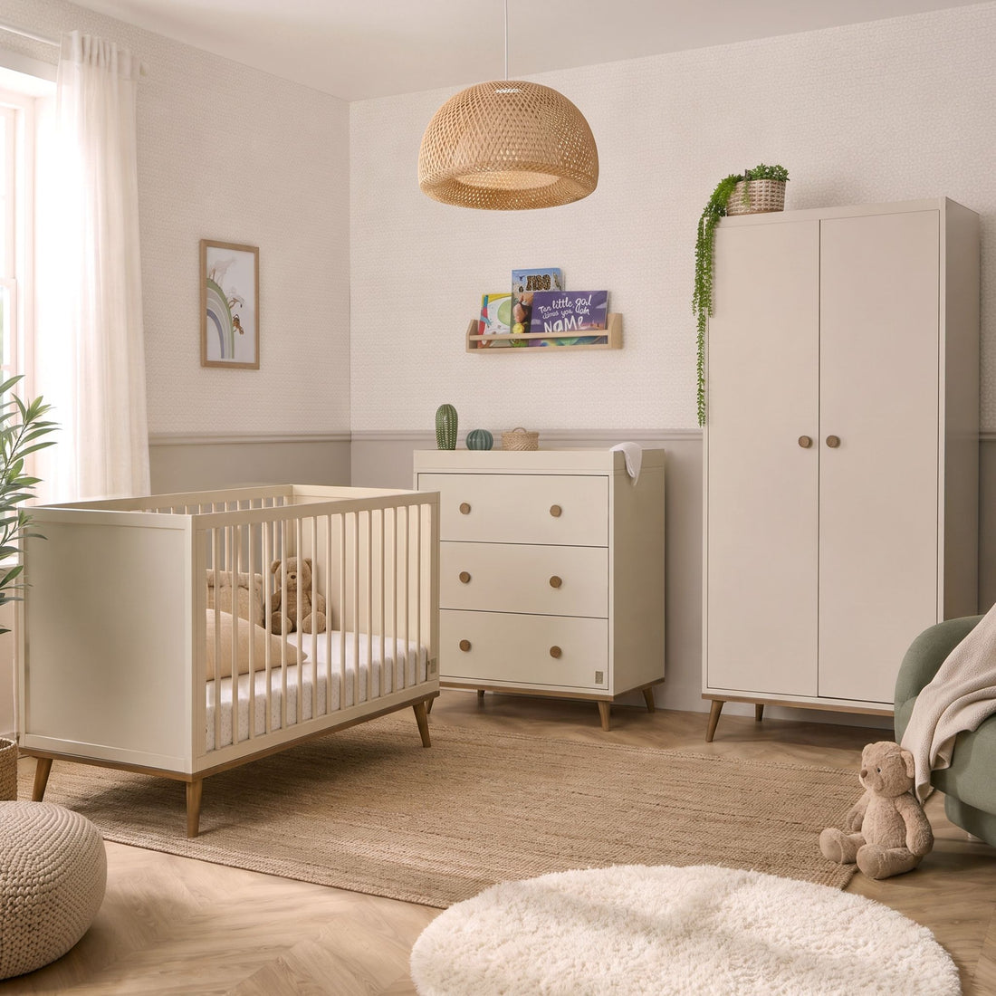 Baby Elegance Ollie Cot, Chest of Drawers &amp; Wardrobe Bundle