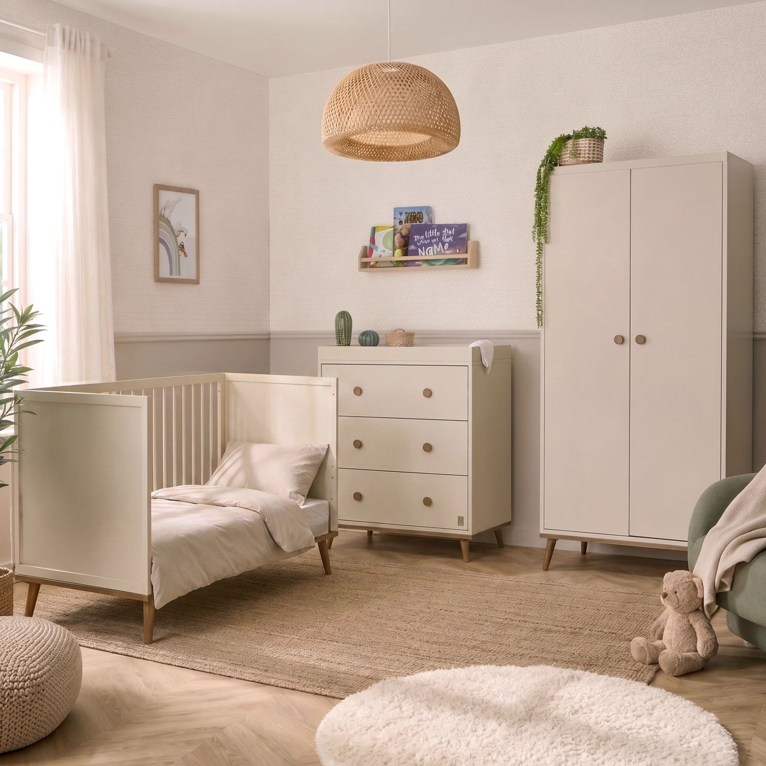 Baby Elegance Ollie Cot, Chest of Drawers &amp; Wardrobe Bundle