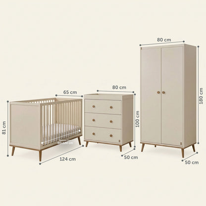 Baby Elegance Ollie Cot, Chest of Drawers &amp; Wardrobe Bundle