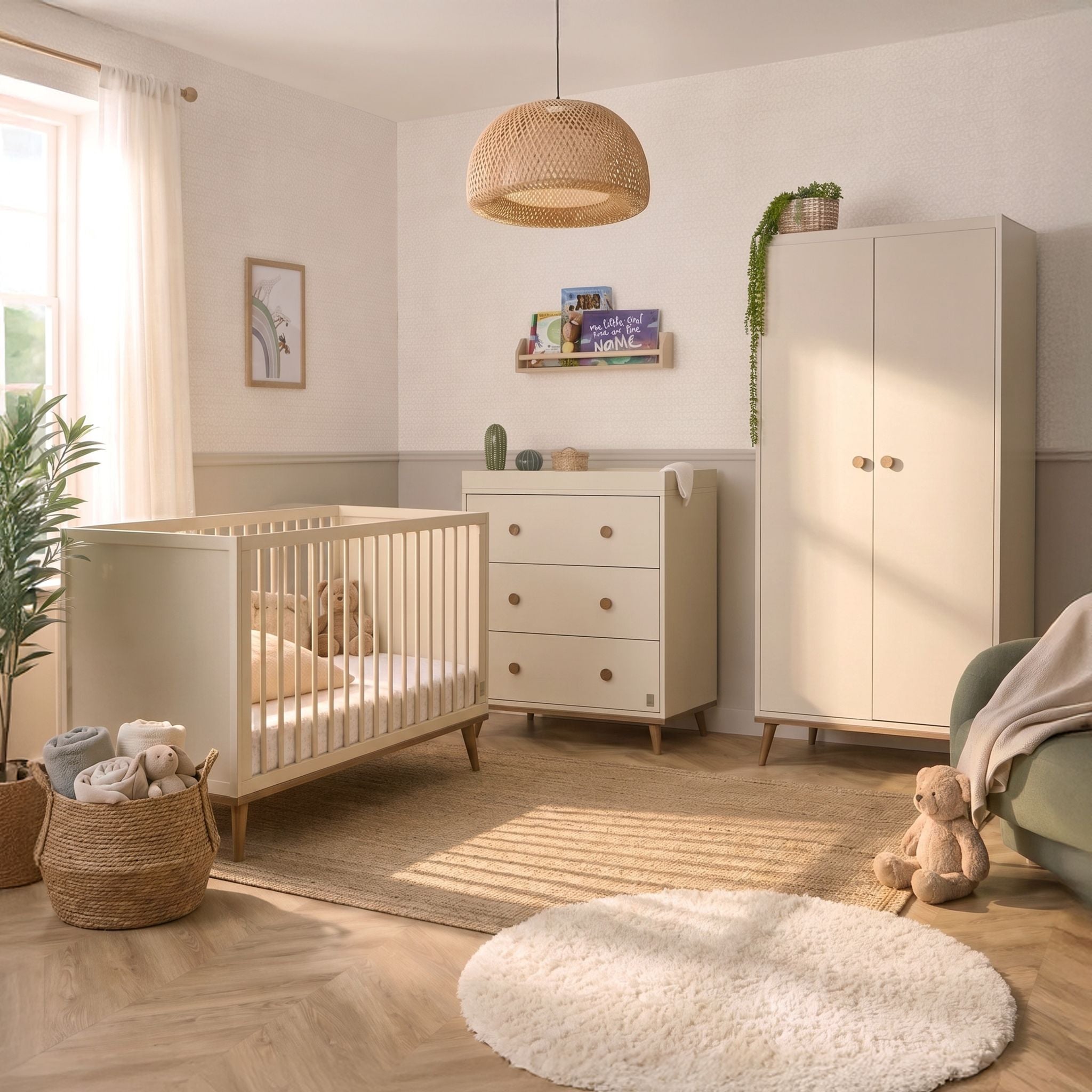 Baby Elegance Ollie Cot, Chest of Drawers &amp; Wardrobe Bundle