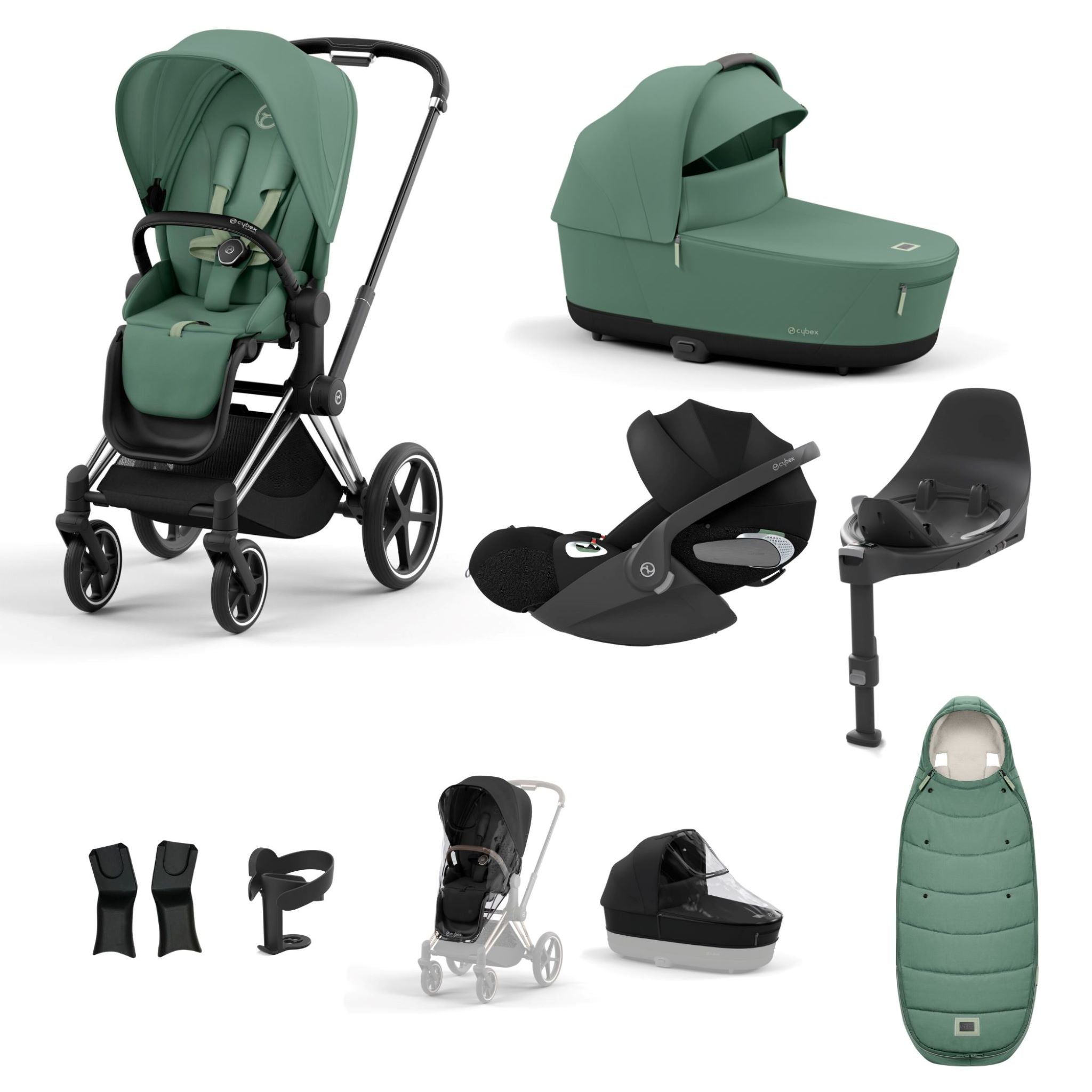 Cybex Priam Chrome Black Bundle 9 Piece