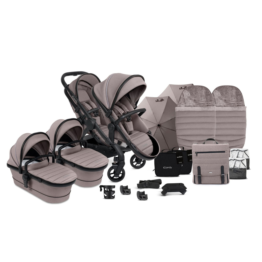 iCandy Peach 7 Porcini Twin Complete Bundle