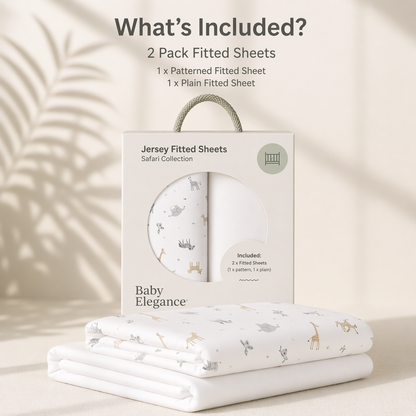 Baby Elegance Cot Sheets - 120 x 60cm - 2 Pack