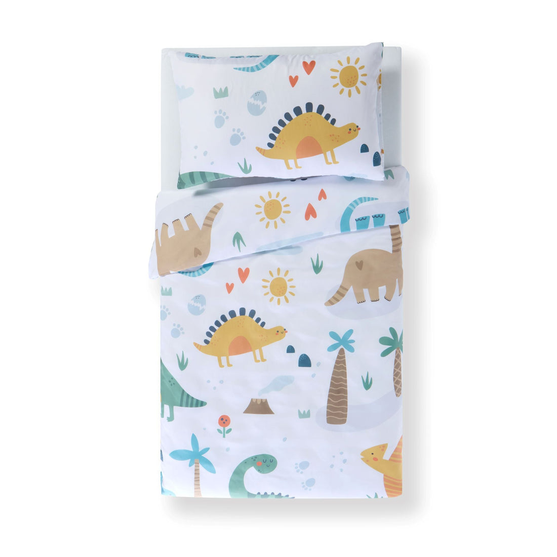Baby Elegance Toddler Duvet and Pillow Bedding Set - Dinosaurs