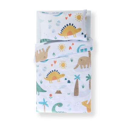 Baby Elegance Toddler Duvet and Pillow Bedding Set - Dinosaurs