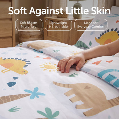 Baby Elegance Toddler Duvet and Pillow Bedding Set - Dinosaurs