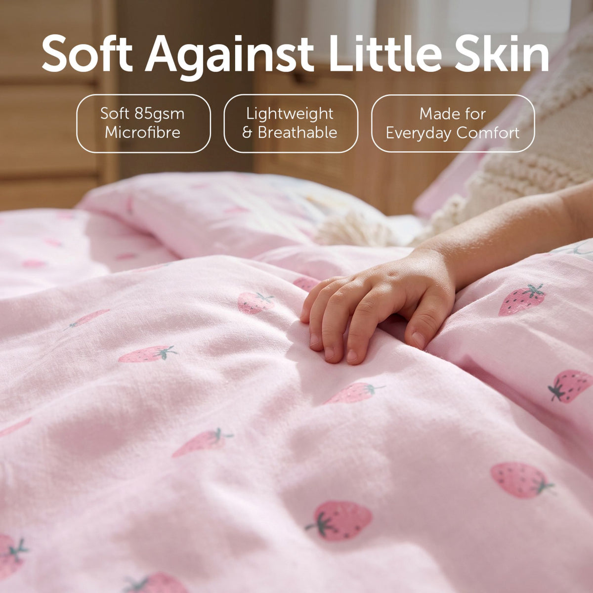 Baby Elegance Toddler Duvet and Pillow Bedding Set - Flowers