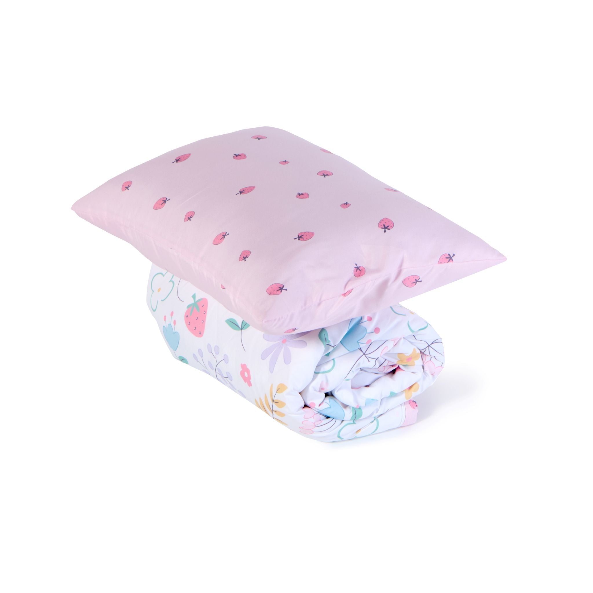 Baby Elegance Toddler Duvet and Pillow Bedding Set - Flowers