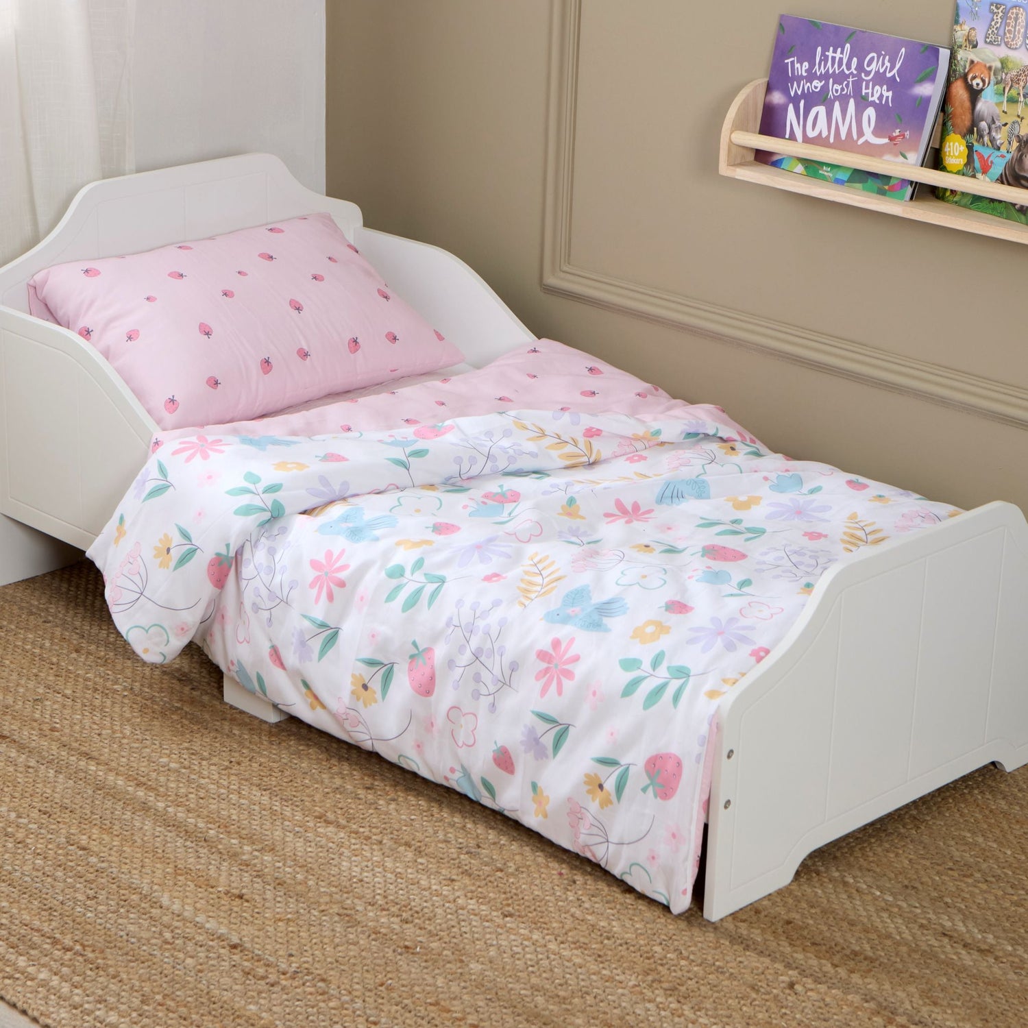 Baby Elegance Toddler Duvet and Pillow Bedding Set - Flowers