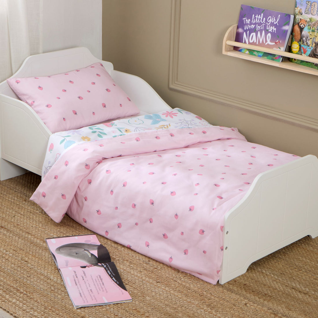 Baby Elegance Toddler Duvet and Pillow Bedding Set - Flowers