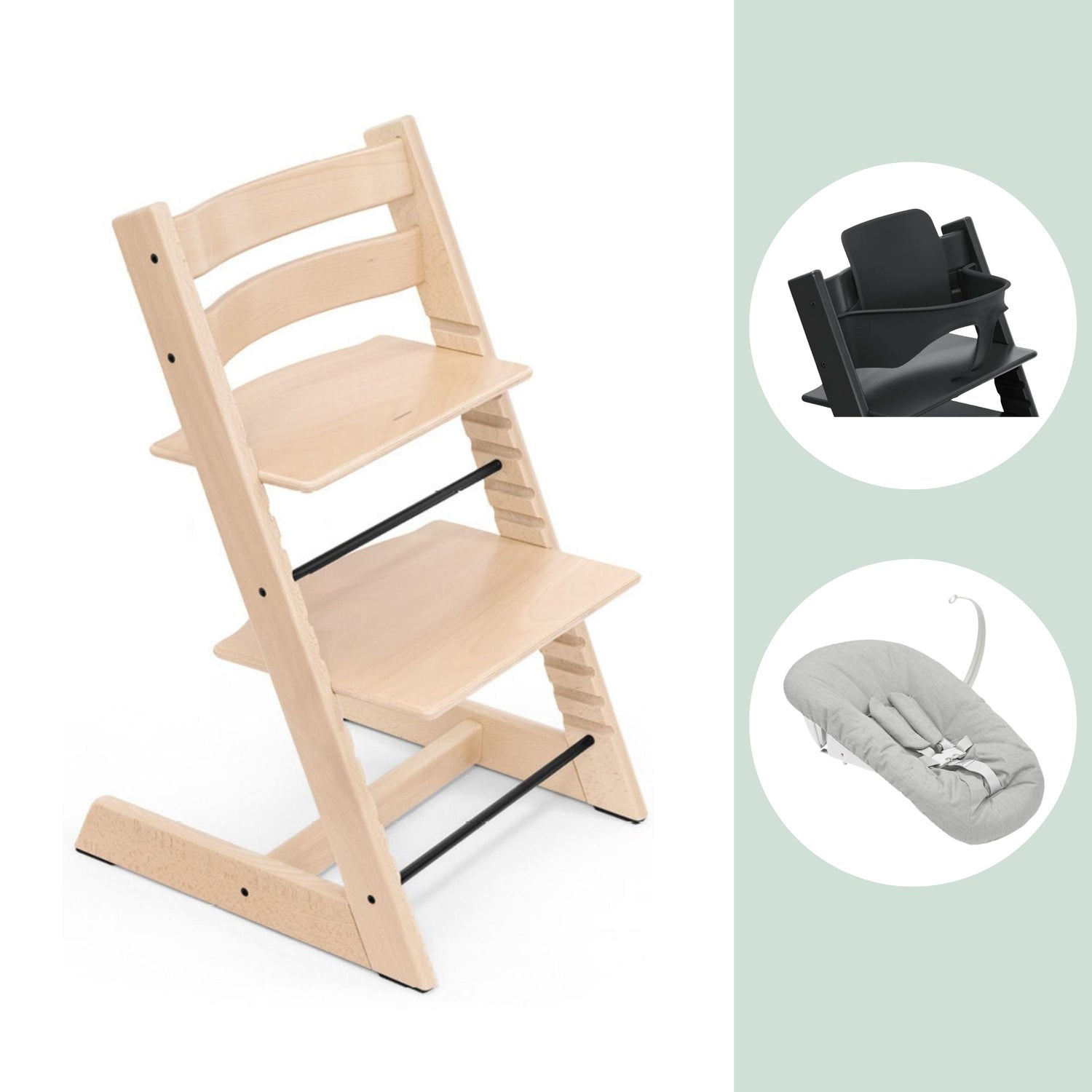Stokke Tripp Trapp High Chair, Baby Set² &amp; Newborn Bundle