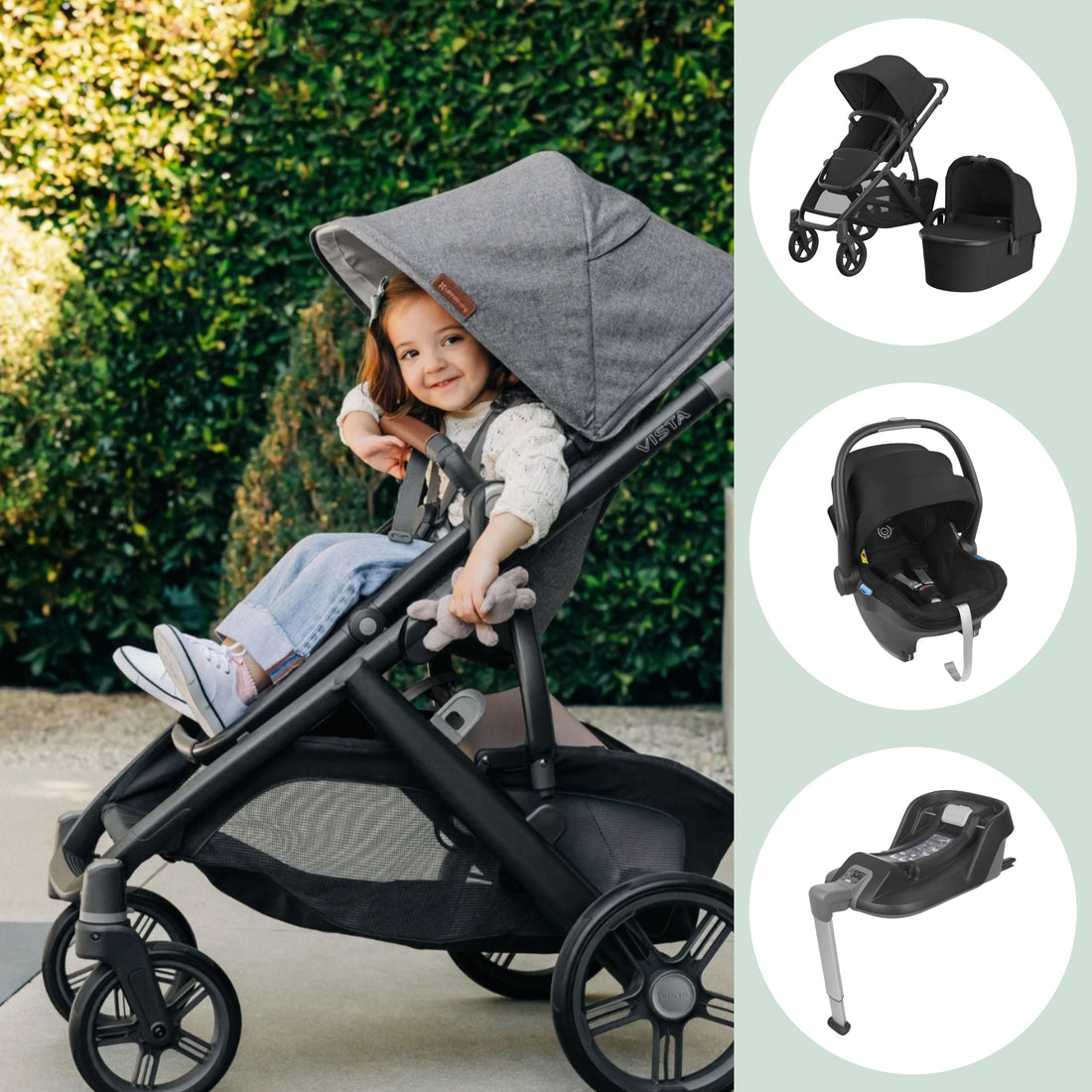UPPAbaby Vista V3, Mesa Car Seat &amp; Base Bundle