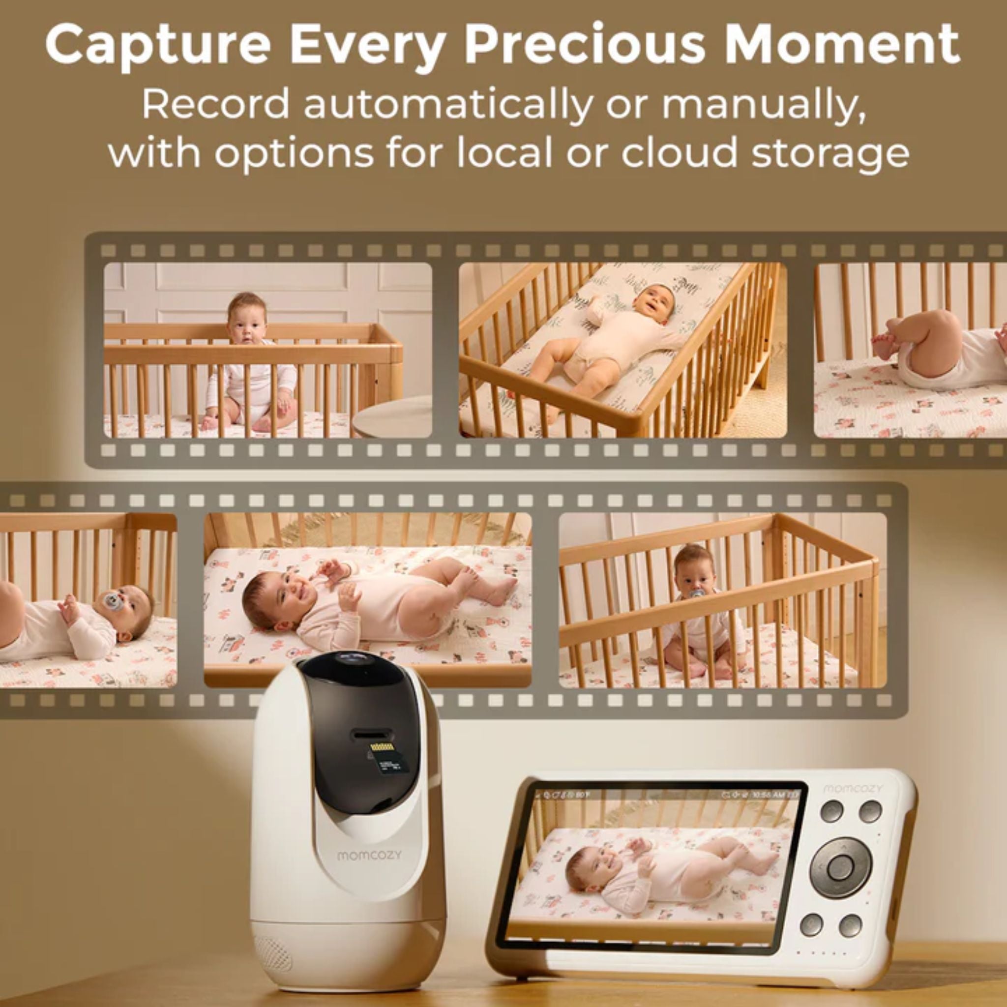 MOMCOZY BM04 Baby Monitoring Camera - White 
