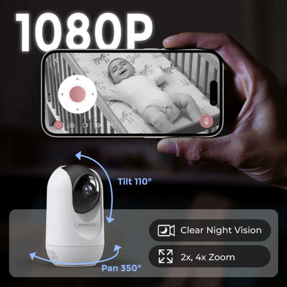MOMCOZY BM04 Baby Monitoring Camera - White 