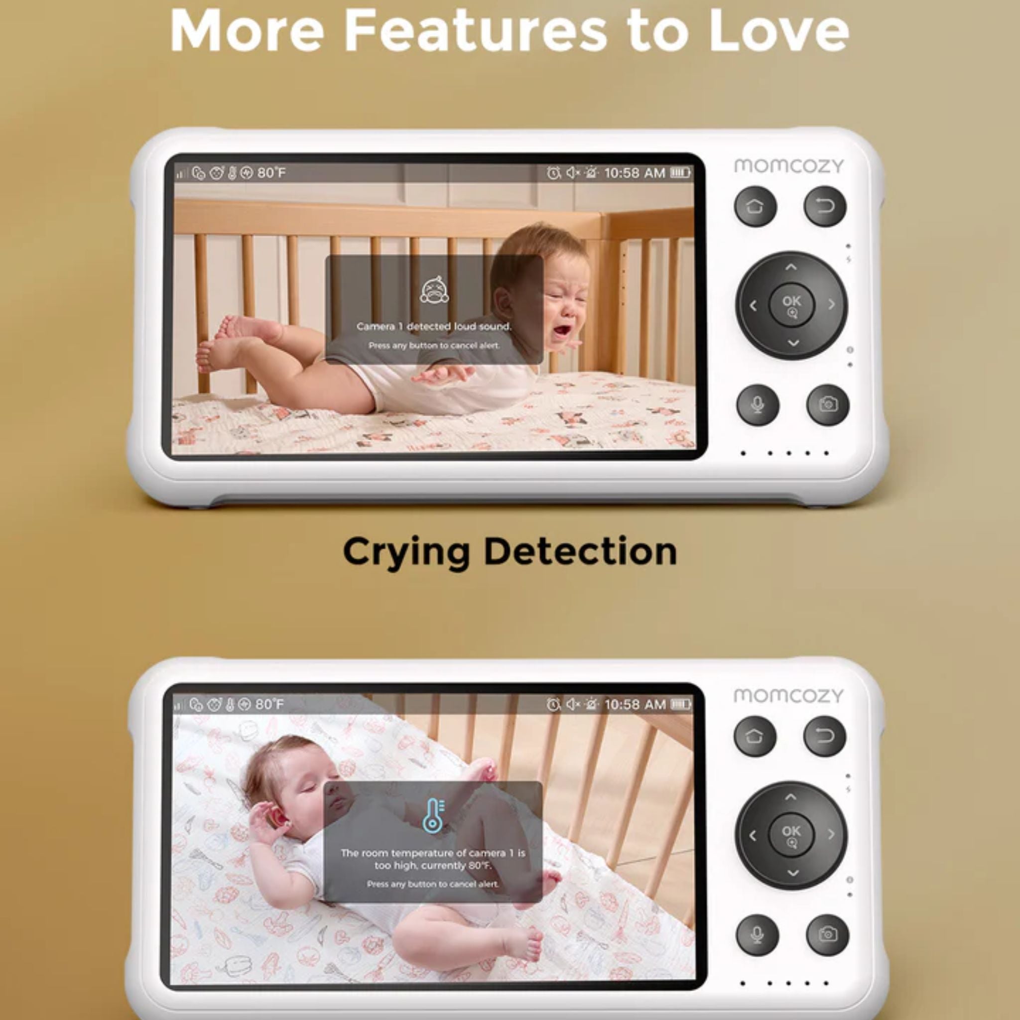 MOMCOZY BM04 Baby Monitoring Camera - White 