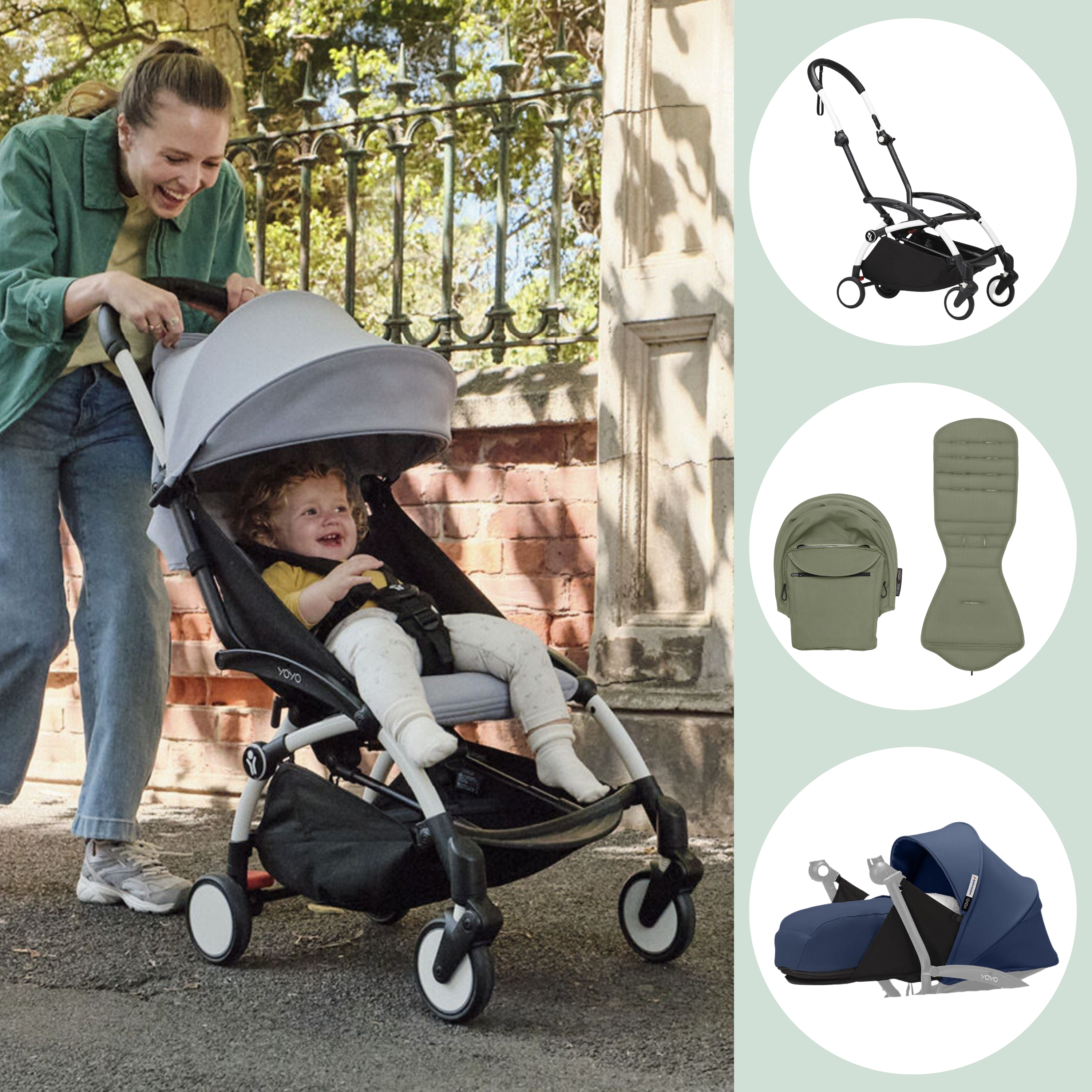 Stokke YOYO³ Stroller Frame, 6+ Color &amp; Newborn Pack Bundle