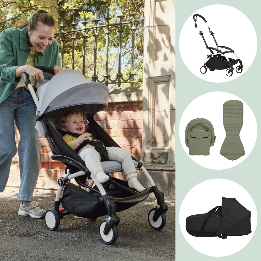 Stokke Yoyo³ Frame, 6+ Color &amp; 0+ Newborn Shell Bundle