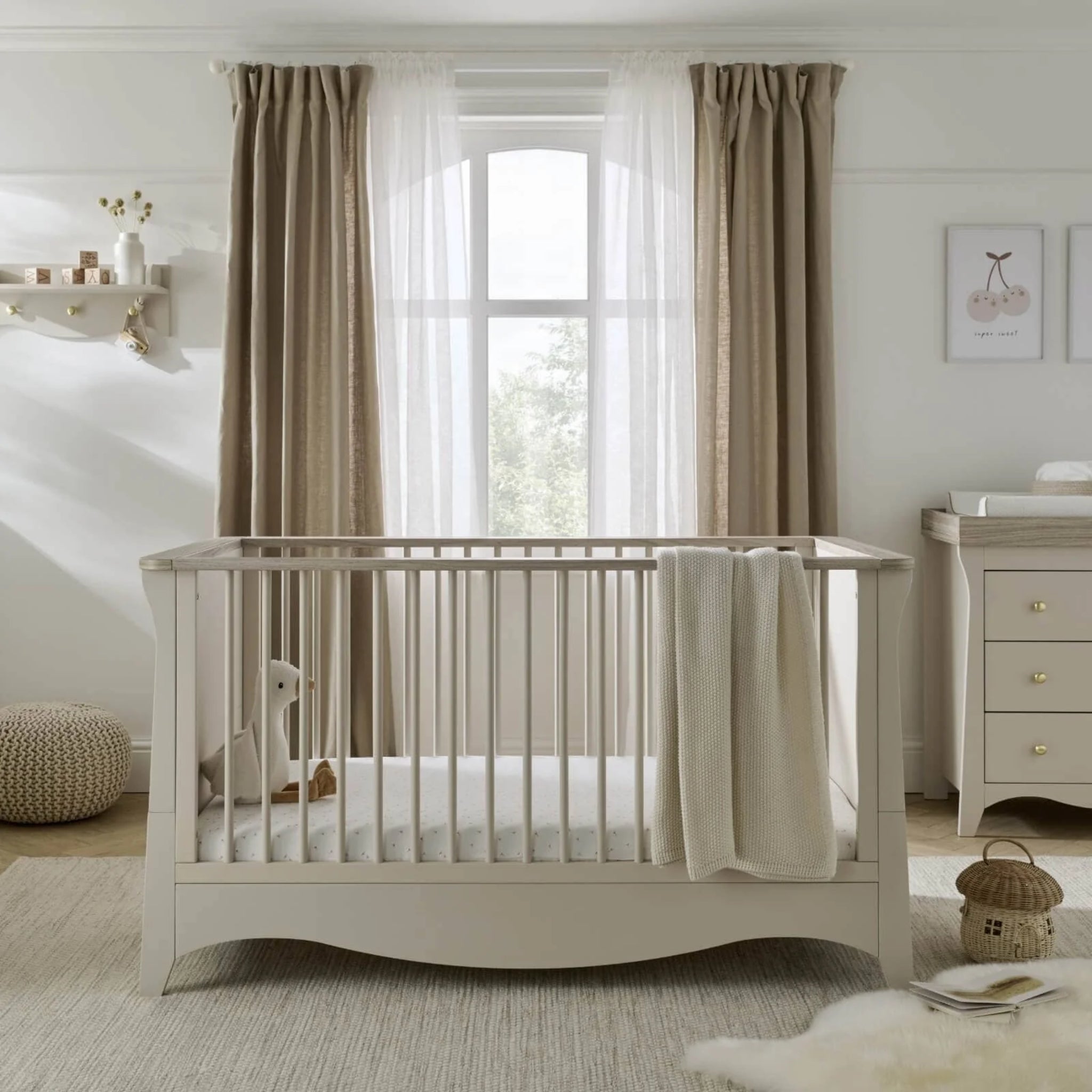 Cot and wardrobe set best sale