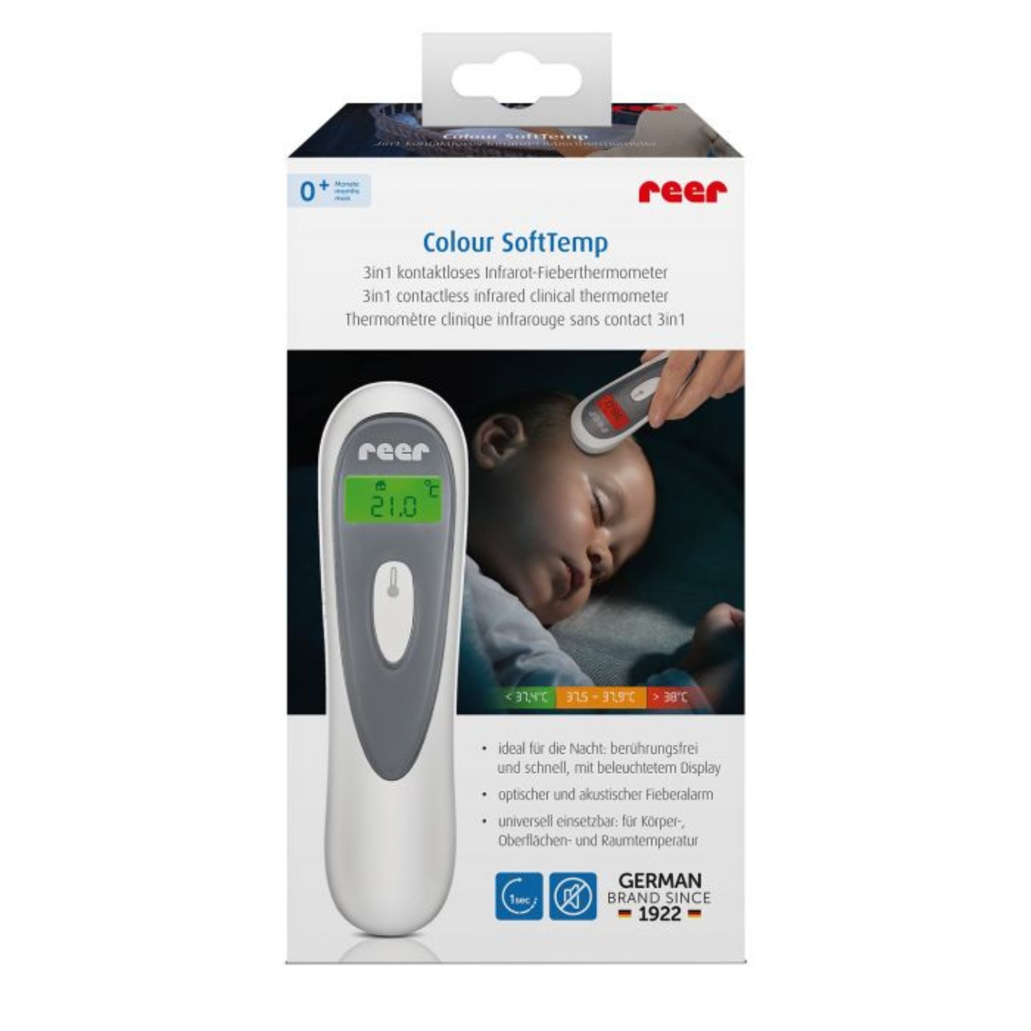 Reer Colour SoftTemp 3in1 Contactless Infrared Thermometer