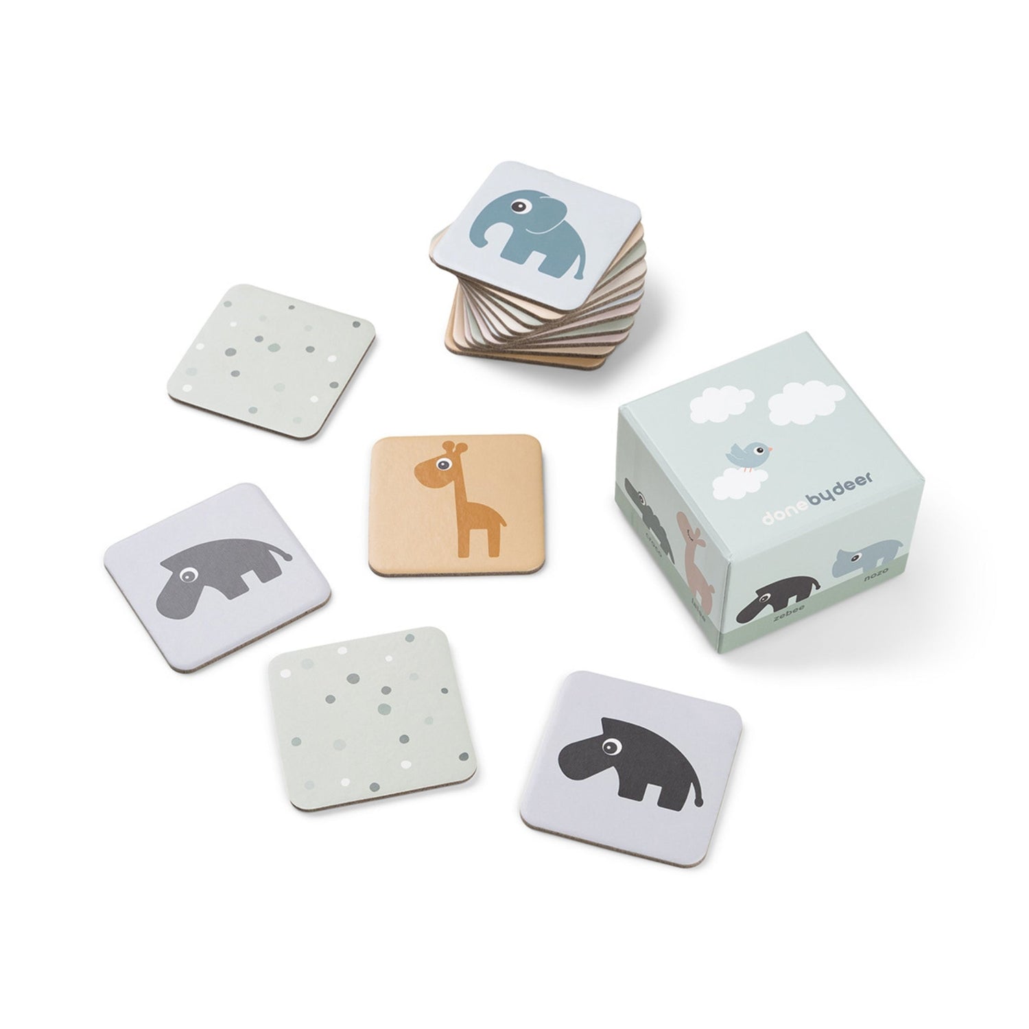 Donebydeer Deer Friends Memory Game Card Set