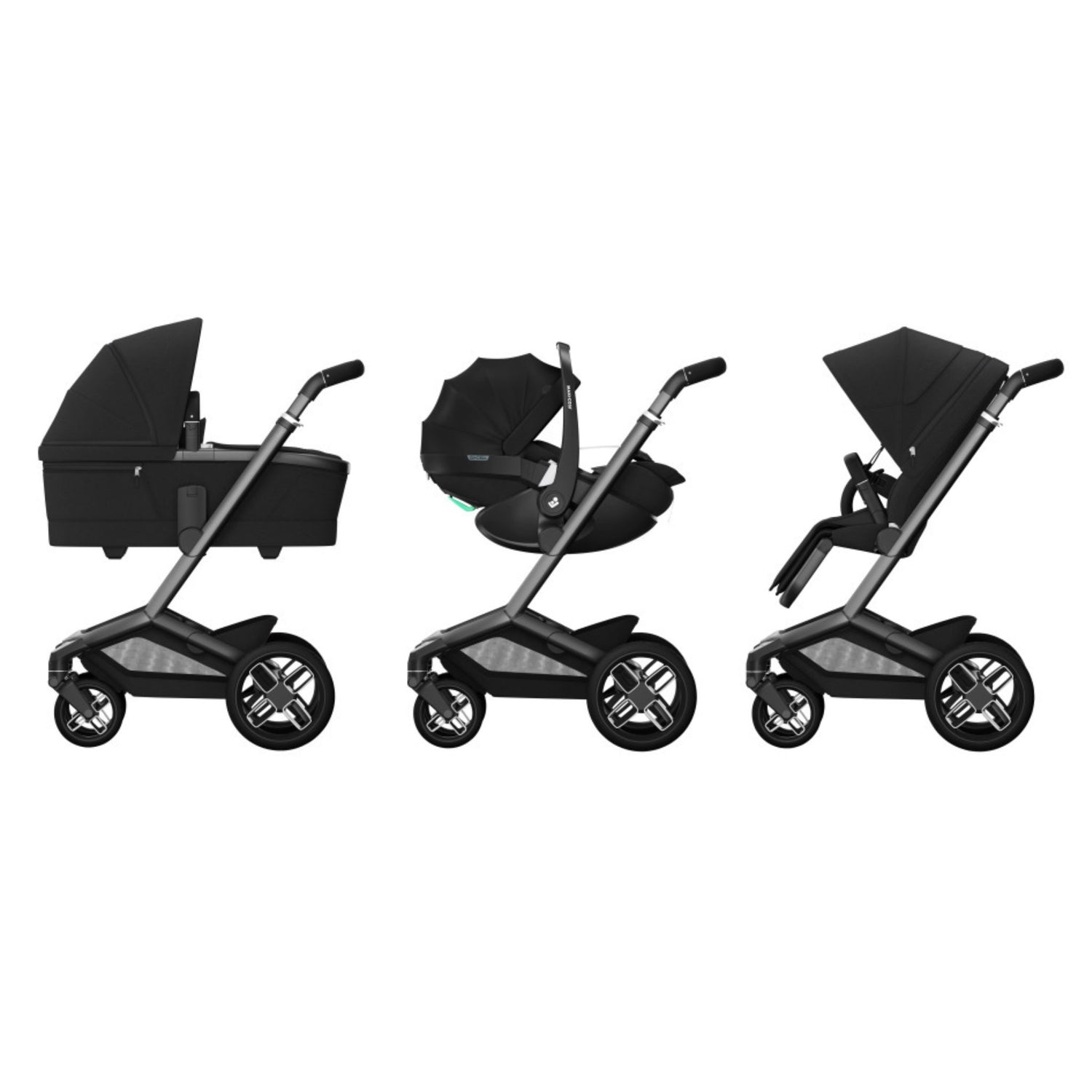Maxi-Cosi Fame Premium Travel System Twillic Black