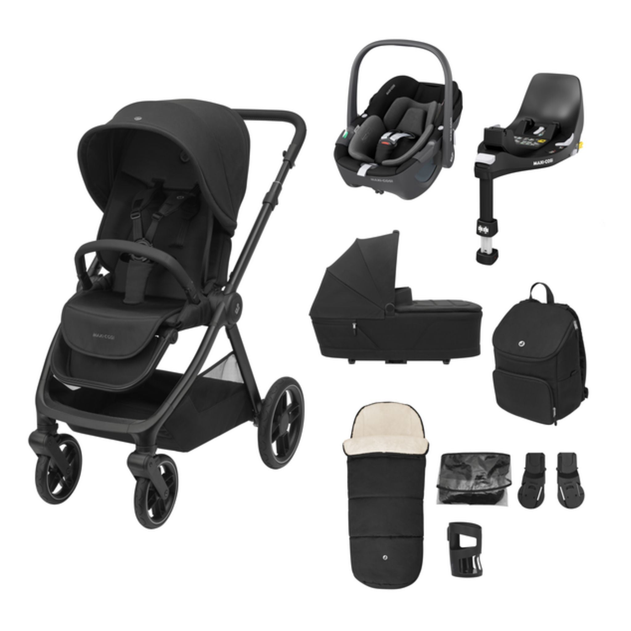Maxi-Cosi Oxford Piece Complete Bundle Twillic Black LittleBe