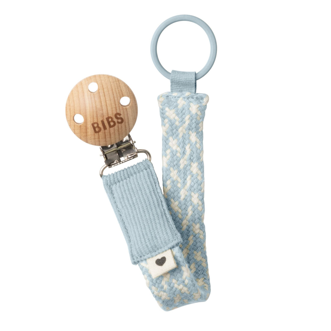 BIBS Pacifier Clip Braided