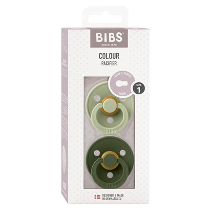 BIBS Pacifier Colour 2 PACK Latex Size 1