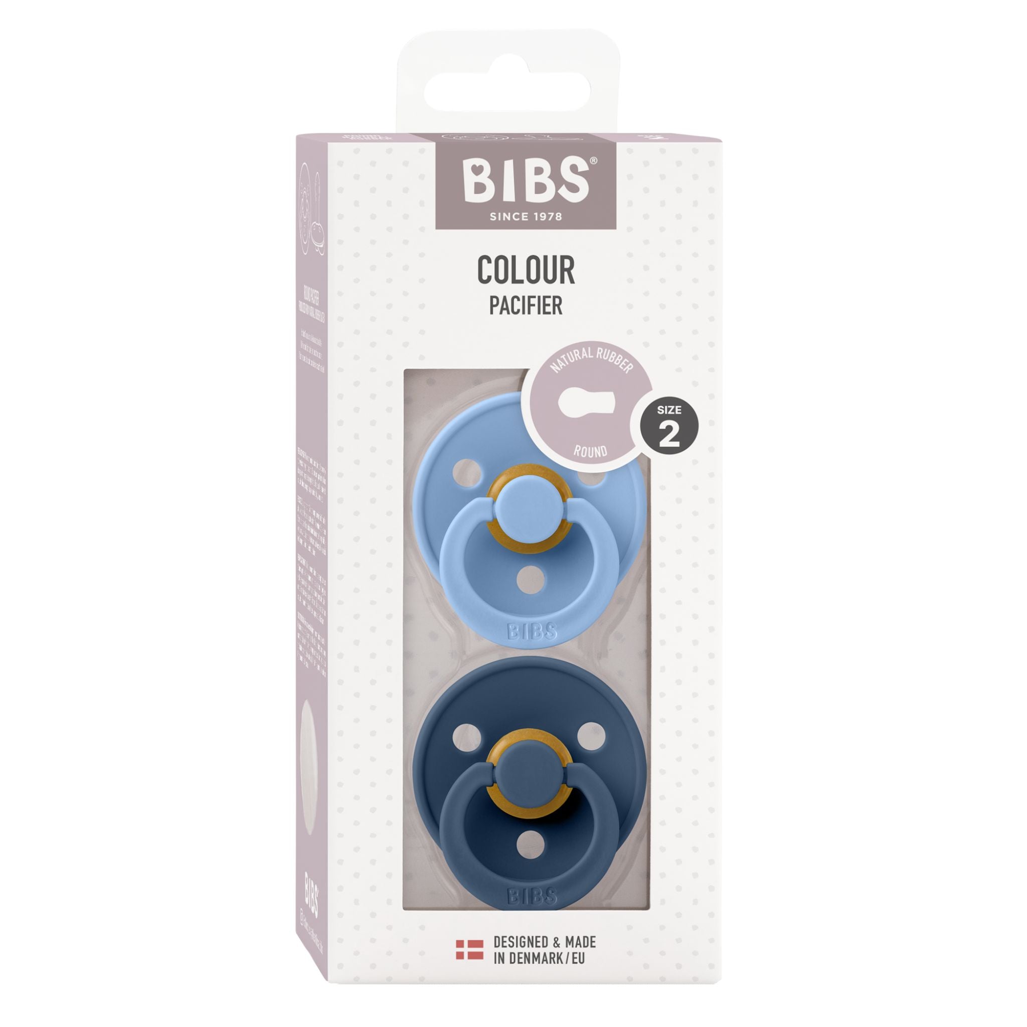 BIBS Pacifier Colour 2 PACK Latex Size 2