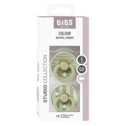 BIBS Pacifier Studio Colour 2 PACK Pin Latex Size 1