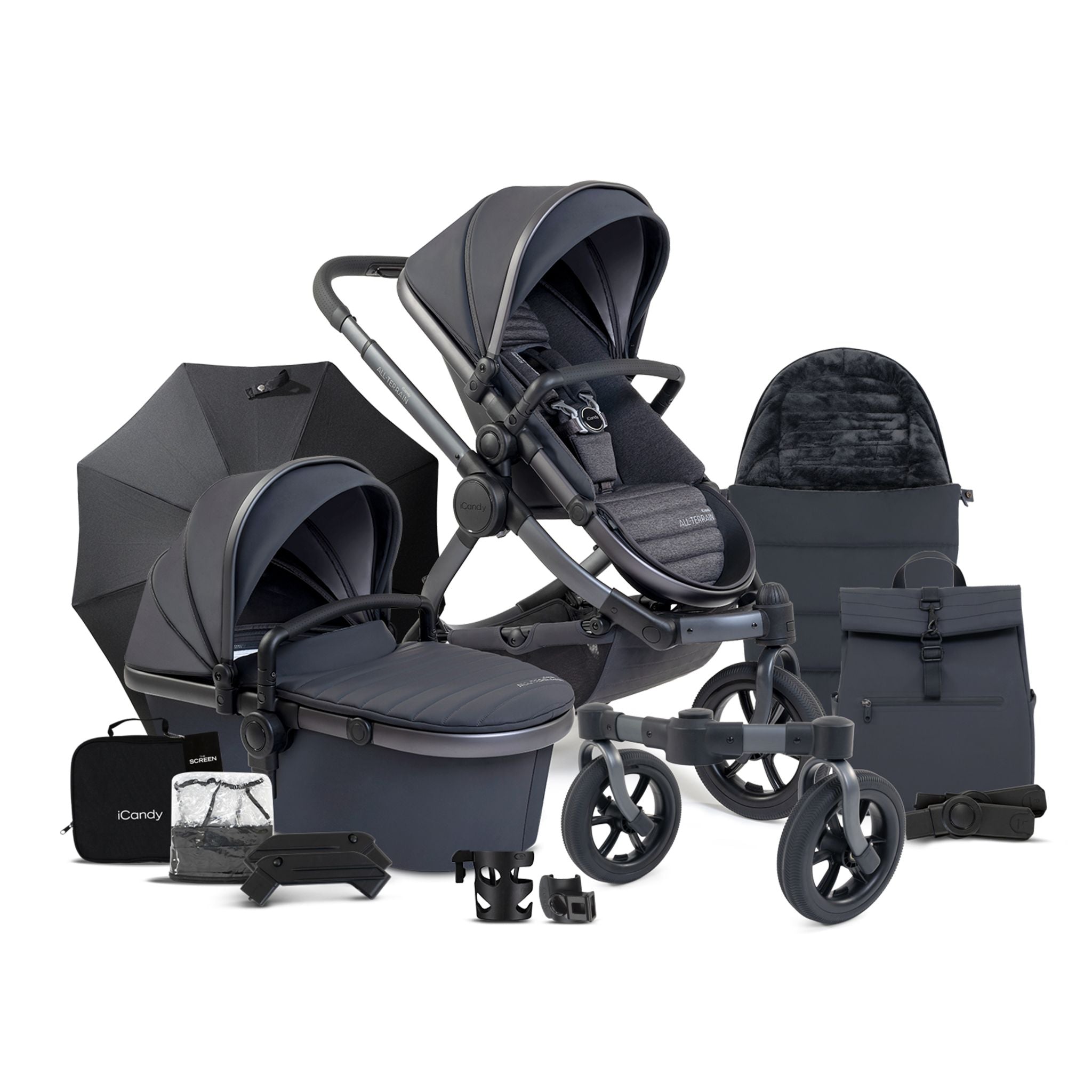 iCandy Peach All Terrain 7 Storm Pushchair Bundle