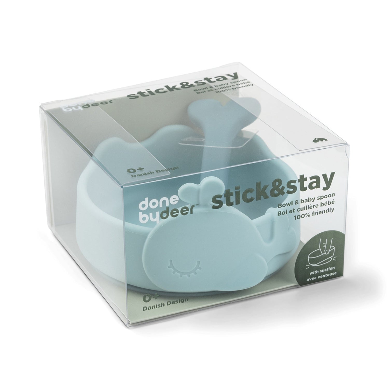 Donebydeer Silicone Stick And Stay Bowl And Spoon Wally