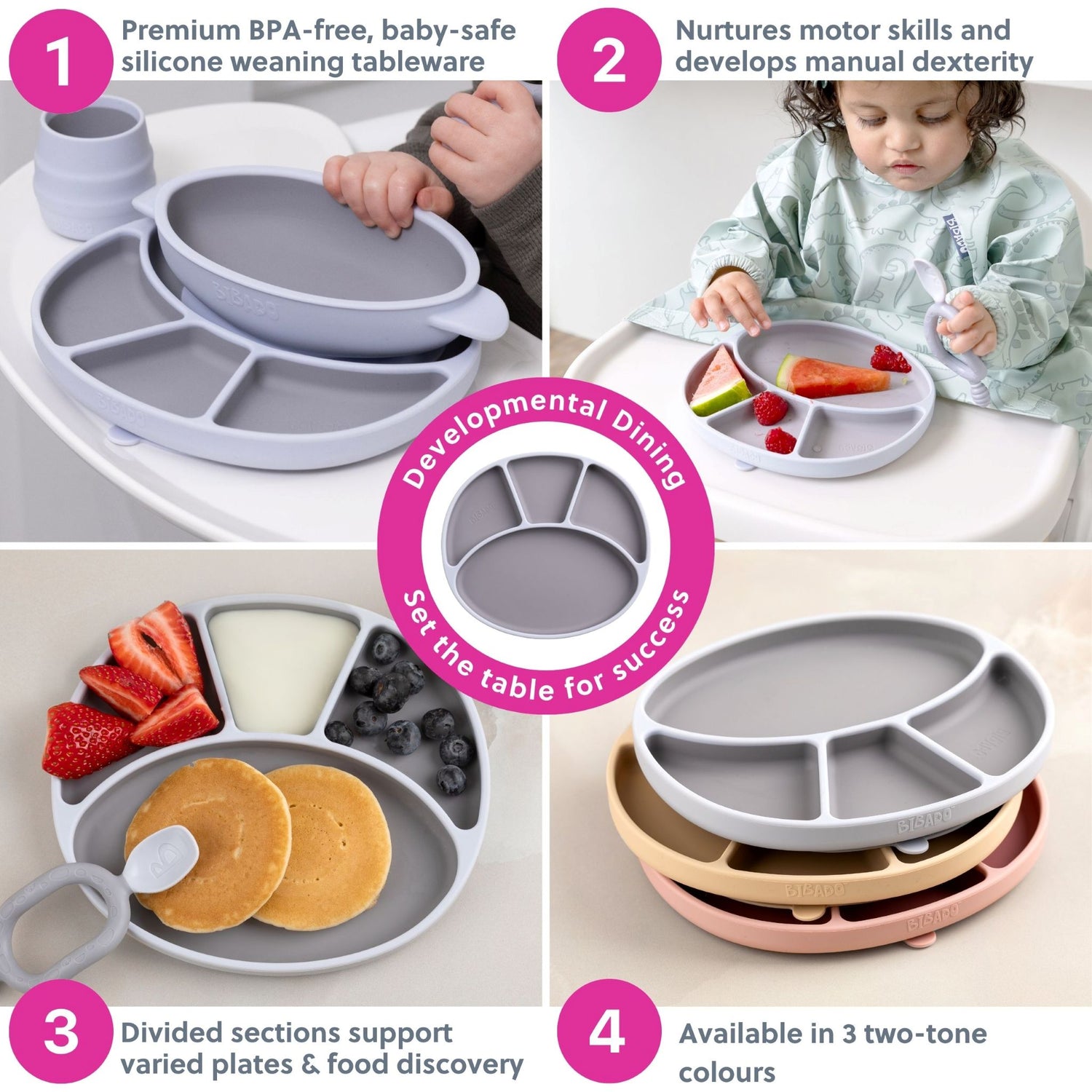Bibado Silicone Suction Divider Plate