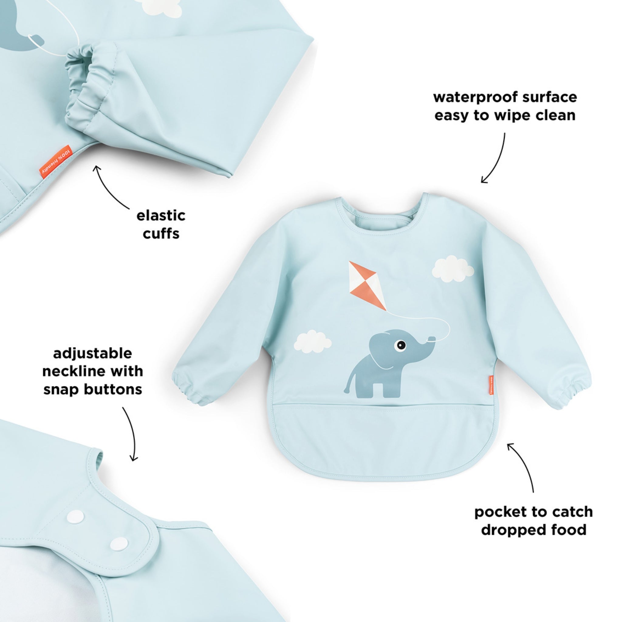 Donebydeer Sleeved Pocket Bib Playground