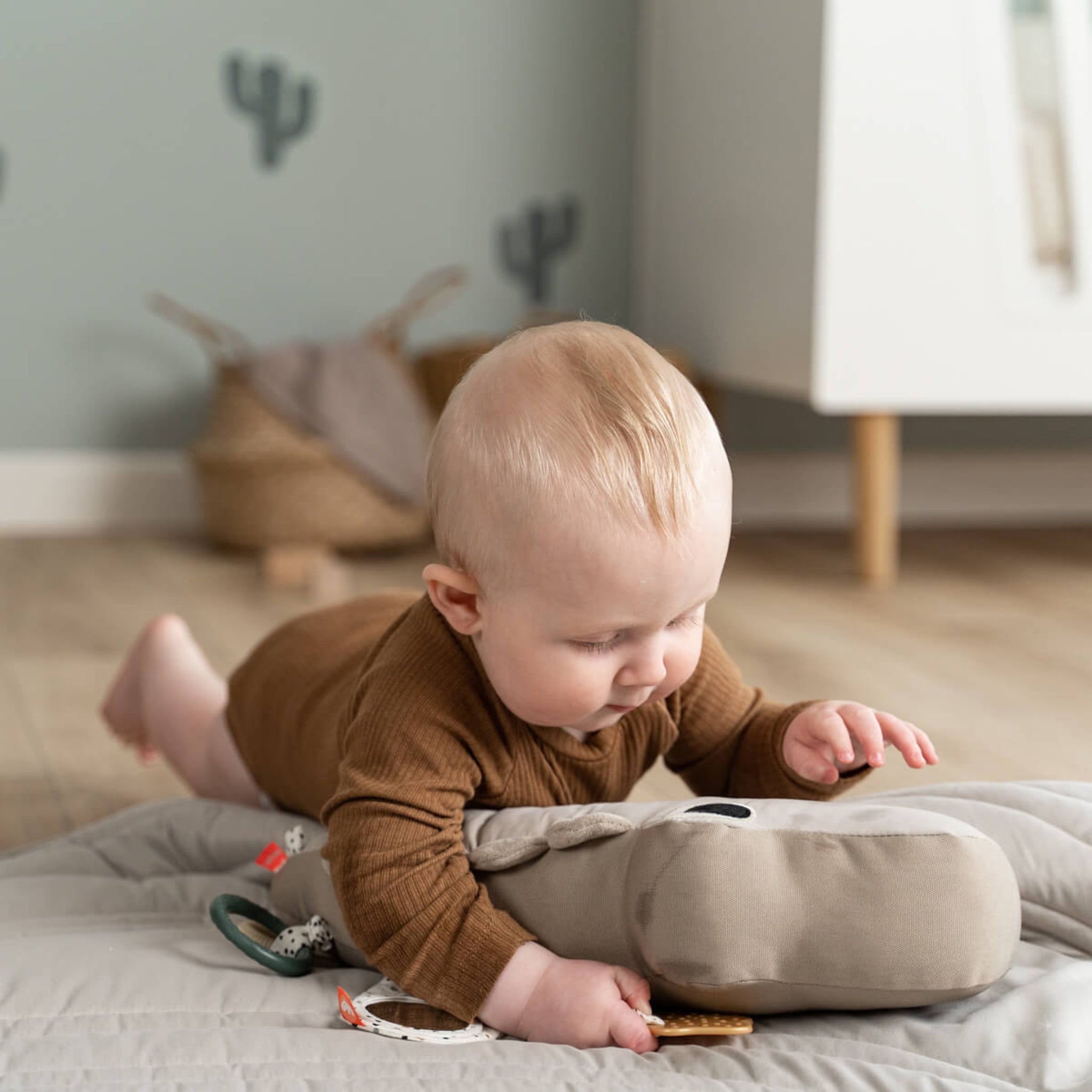 Donebydeer Tummy Time Activity Toy Croco