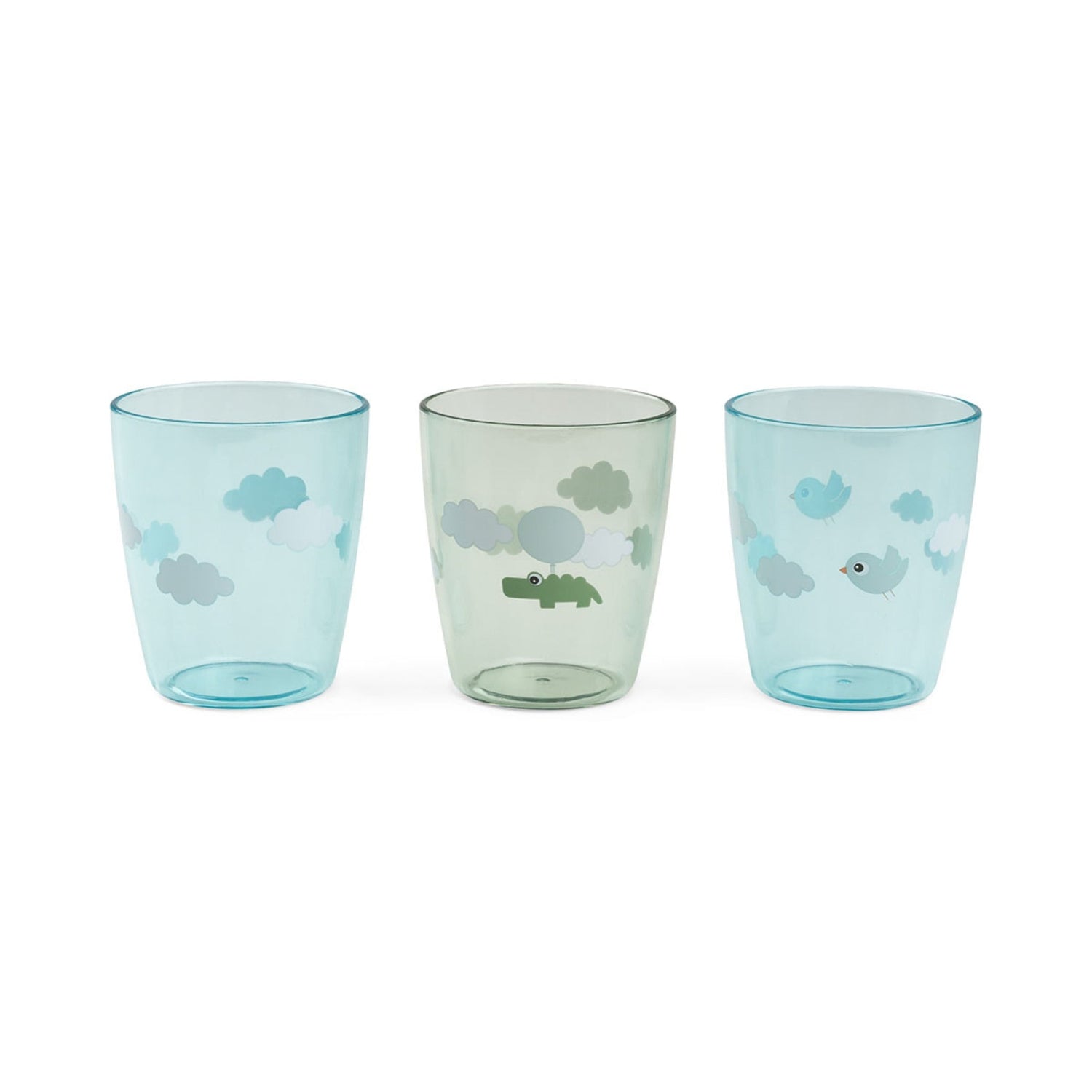 Donebydeer Yummy Mini Acrylic Happy Clouds 3pc Glass Set