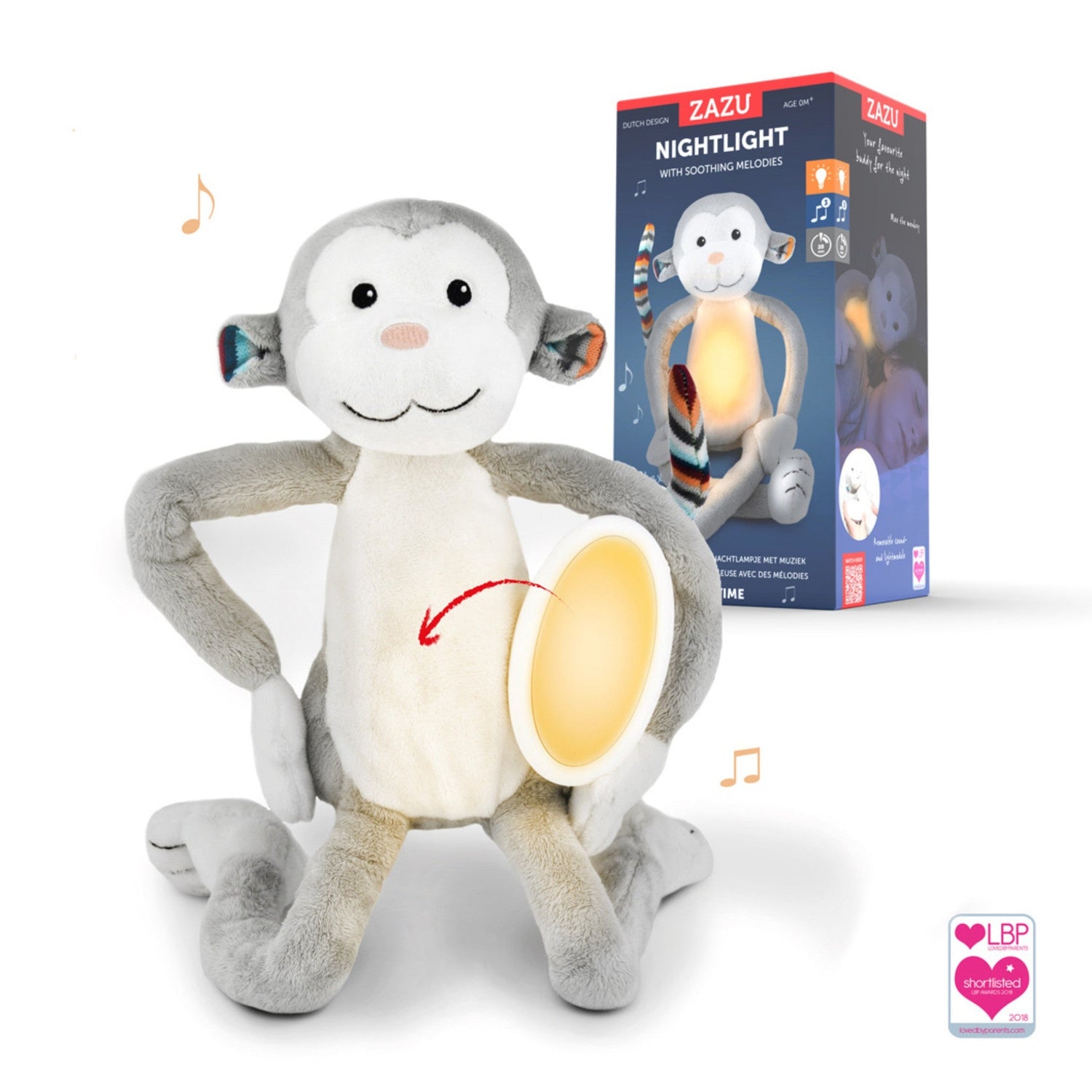 Zazu Soft Toy Nightlight Max