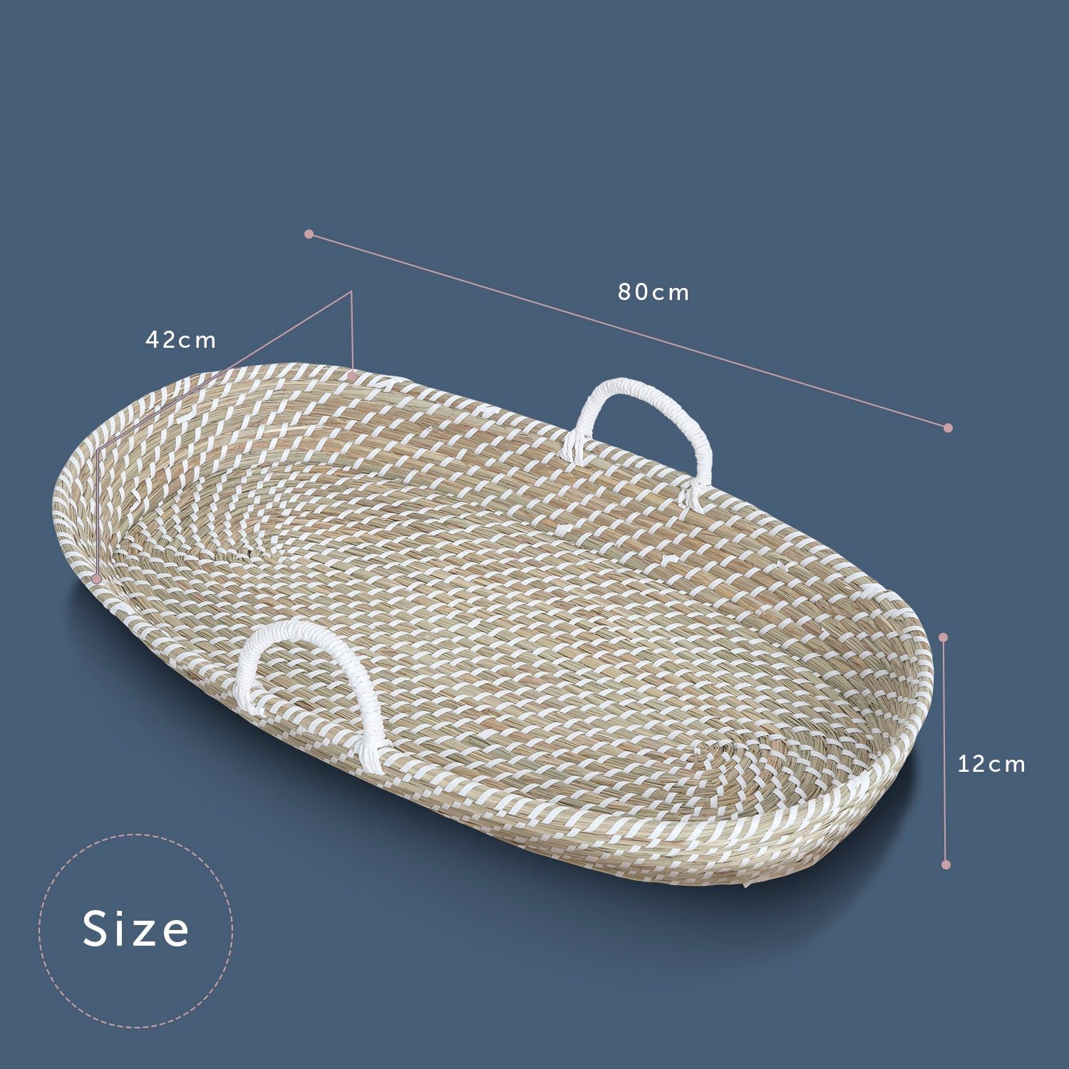 Sea-Grass Baby Changing Basket