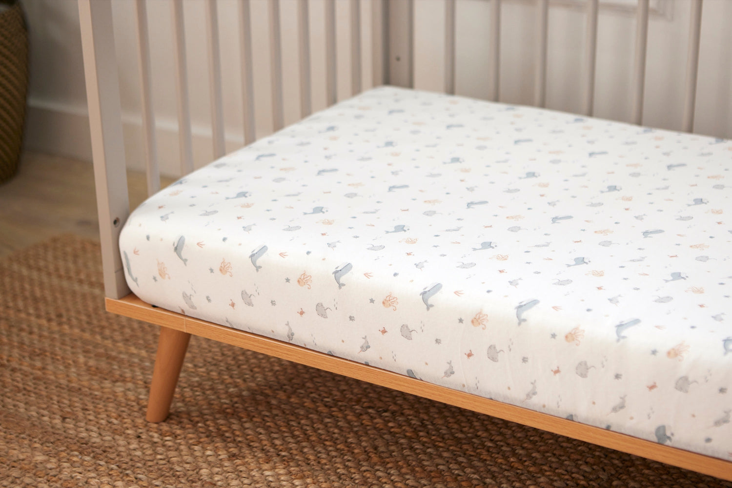 Jersey Sheets - Travel Cot - Under the Sea - 70 x 100cm - 2 Pack - Baby Elegance