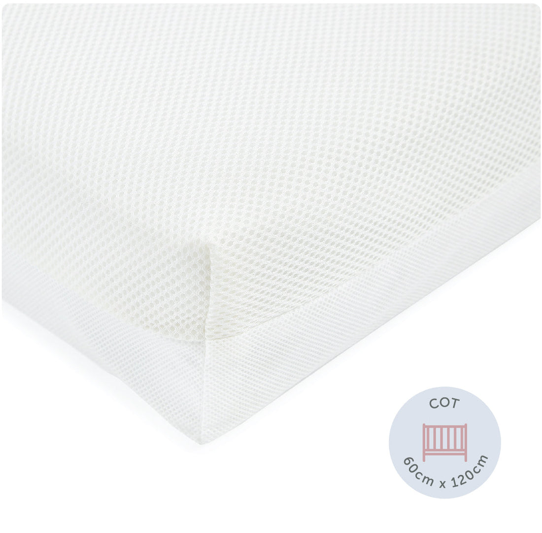 Cot Mattress - Breath-Dry - 60 x 120 x 10cm  - Baby Elegance