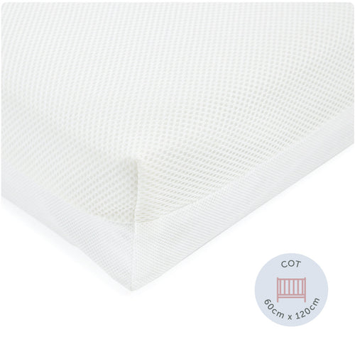 Cot Mattress - Breath-Dry - 60 x 120 x 10cm  - Baby Elegance