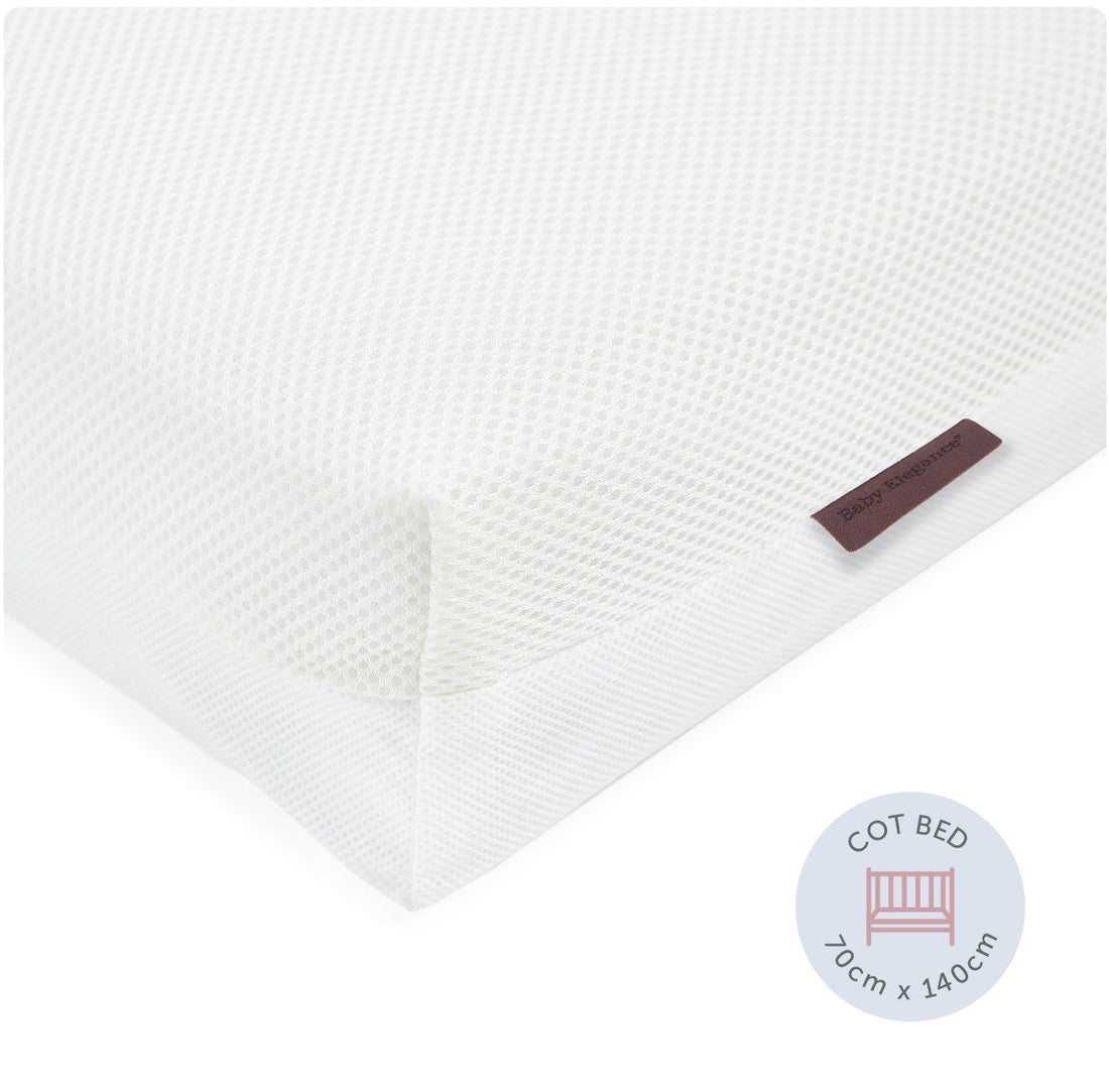 HUT Toddler Bed Beech, Mattress, Sheets & Mattress Protector Bundle