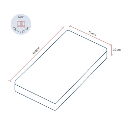 Baby Elegance Eco Cot Mattress - 60 x 120 x 10cm